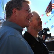 <p><em>Rick Steves (L) with  Mayor McGinn (R) of Seattle at Seattle Hempfest 2011</em></p> <p><em>Photo credit: <a href=