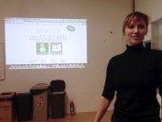 Catherine Nikolovski demonstrates HackOregon features on Oct. 29